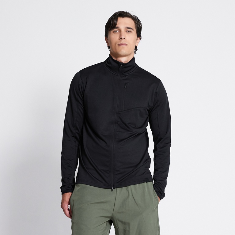 Functional sweater "MS Warm-up Jacket" Black-Black